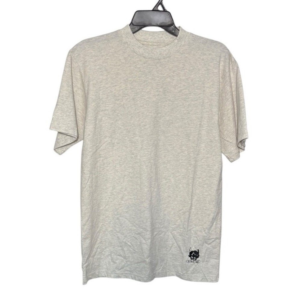 G59 Ivory Heathered Men's T-Shirt Size Small Skull Streetwear Flaw‎